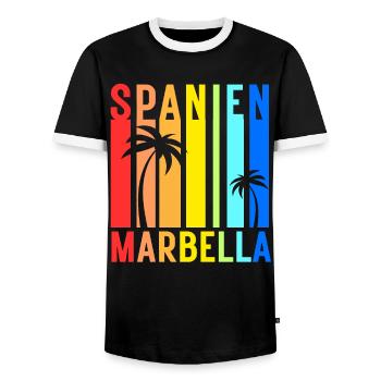 Marbella Andalusien Spanien Costa Del Sol Idee - Männer Kontrast-T-Shirt - Schwarz/Weiß - Vorne - AI Model Female 172 light (172cm) & AI Model Male 178 light (178cm)