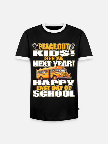Schulbuswärter - Schulbusfahrer - Männer Kontrast-T-Shirt - Schwarz/Weiß