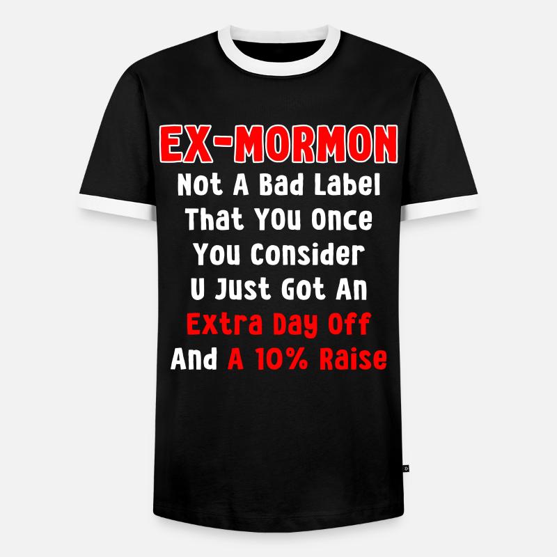 Post-Mormon Exmo - Men's Ringer Shirt - black/white