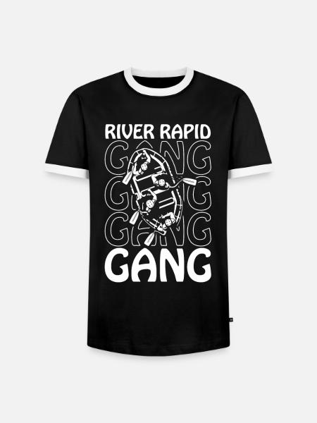 Rafting Wildwasser Rafting - Männer Kontrast-T-Shirt - Schwarz/Weiß