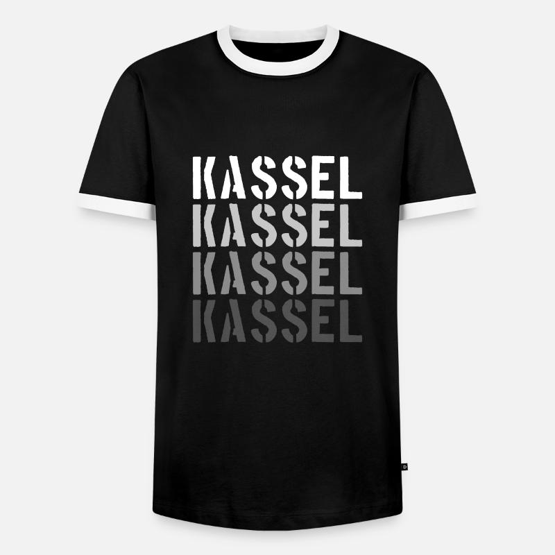 Kassel - Men's Ringer Shirt - black/white