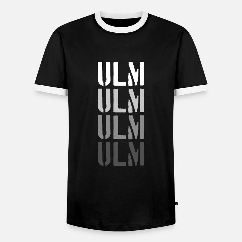 Ulm - Men's Ringer Shirt - black/white