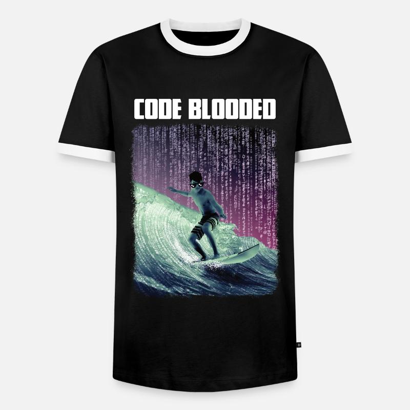 Code sanglé - T-shirt contrasté Homme - noir/blanc