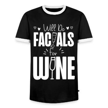Cute Esthetician Skincare - Männer Kontrast-T-Shirt - Schwarz/Weiß - Vorne - AI Model Female 172 light (172cm) & AI Model Male 178 light (178cm)