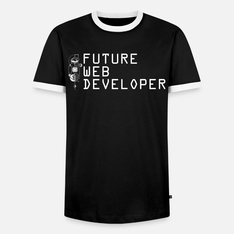 Web Entwickler Webdeveloper Zukunft - Männer Kontrast-T-Shirt - Schwarz/Weiß