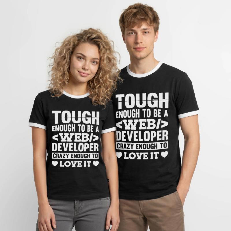 Web Developer Web Developer Men's Ringer Shirt
