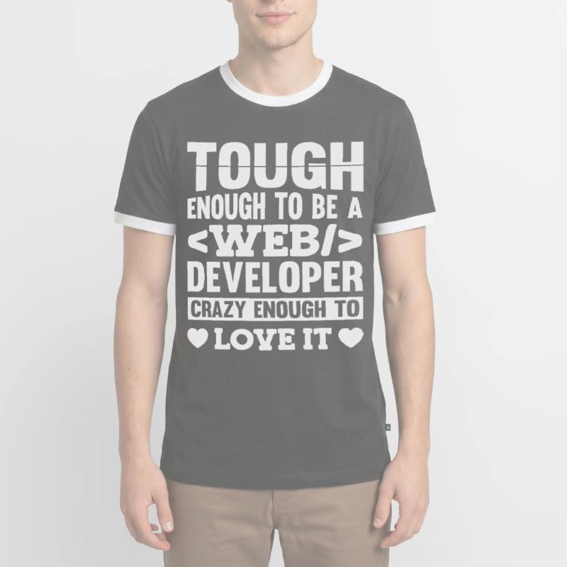 Web Developer Web Developer Men's Ringer Shirt