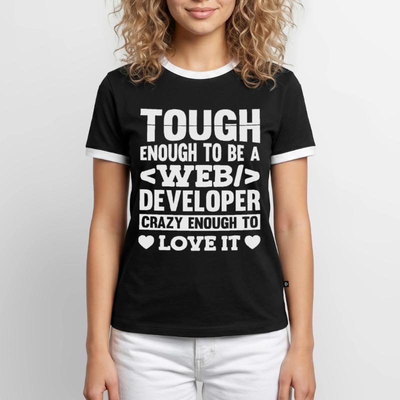 Web Developer Web Developer Men's Ringer Shirt