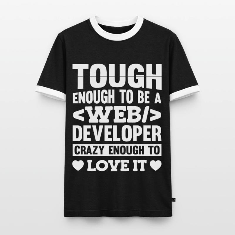 Web Developer Web Developer Men's Ringer Shirt