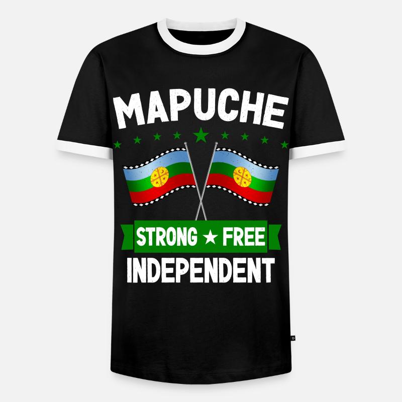 Mapuche - Men's Ringer Shirt - black/white