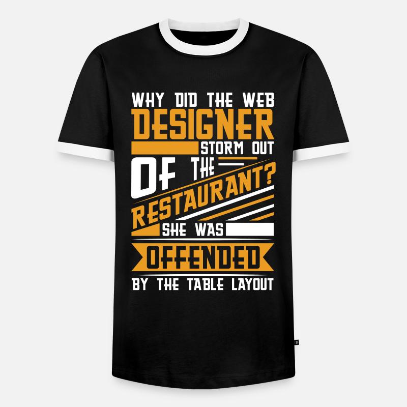 Web Developer Web Developer Funny - Men's Ringer Shirt - black/white
