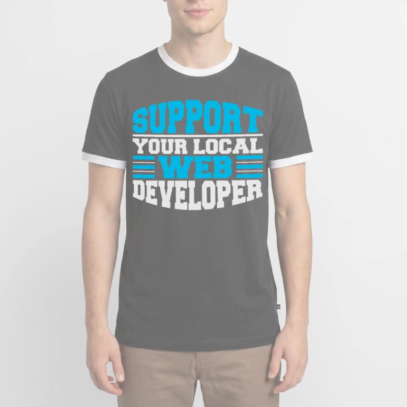 Web Developer Web Developer Support Men's Ringer Shirt