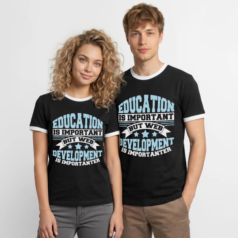 Web Developer Web Developer Funny Men's Ringer Shirt