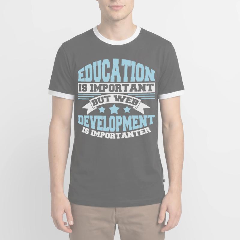 Web Developer Web Developer Funny Men's Ringer Shirt