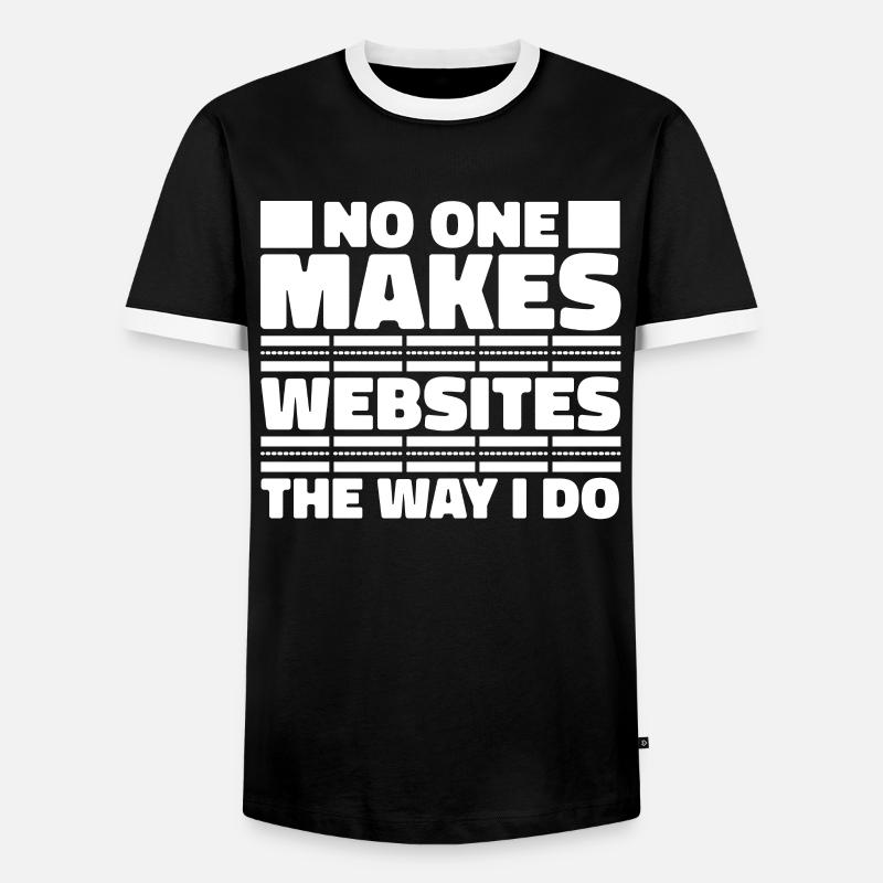 Web Developer Web Developer Funny - Men's Ringer Shirt - black/white