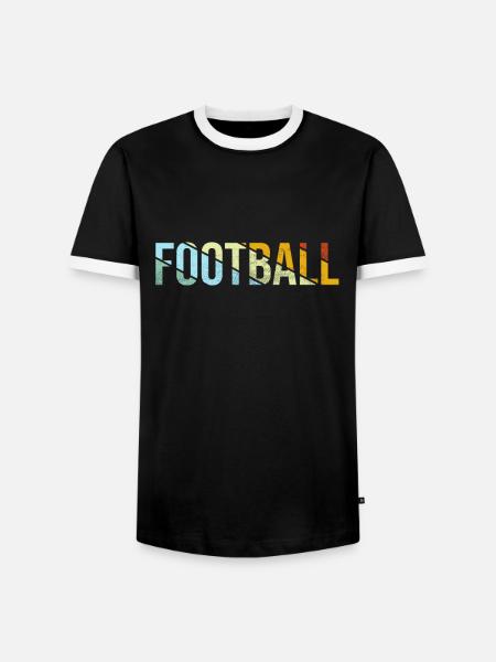 Football Rétro - T-shirt contrasté Homme - noir/blanc