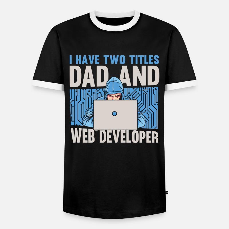 Web Entwickler Webdeveloper Vater - Männer Kontrast-T-Shirt - Schwarz/Weiß