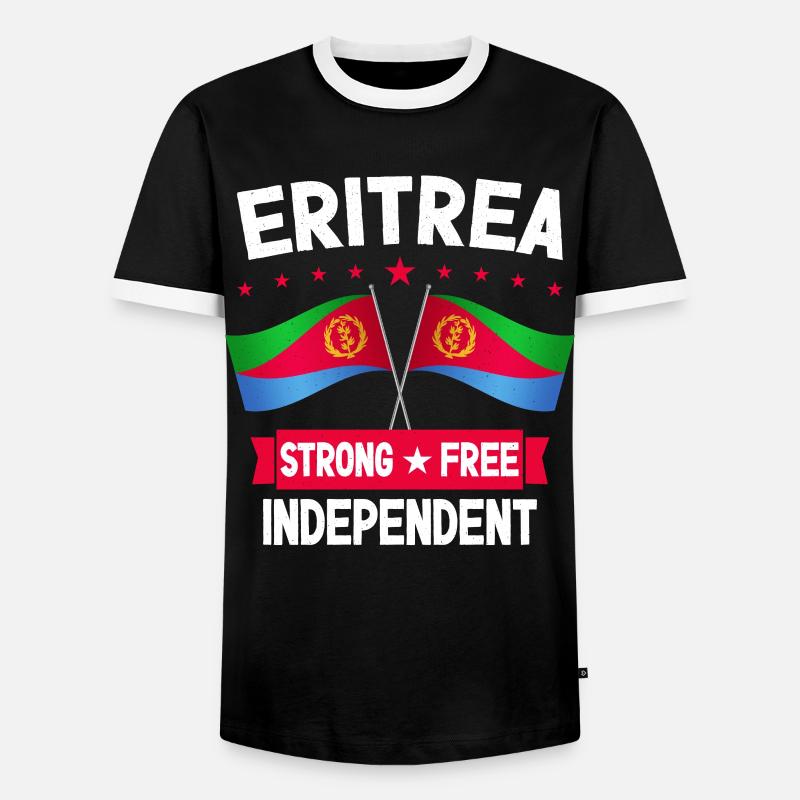 Eritrea - Männer Kontrast-T-Shirt - Schwarz/Weiß