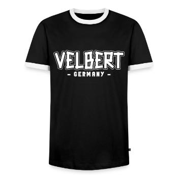 Velbert Velberterin Velberter Stadt Velbert - Men's Ringer Shirt - black/white - Front - AI Model Female 172 light (172cm) & AI Model Male 178 light (178cm)
