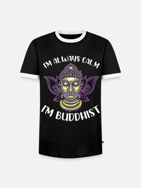 Buddhismus Buddha - Männer Kontrast-T-Shirt - Schwarz/Weiß
