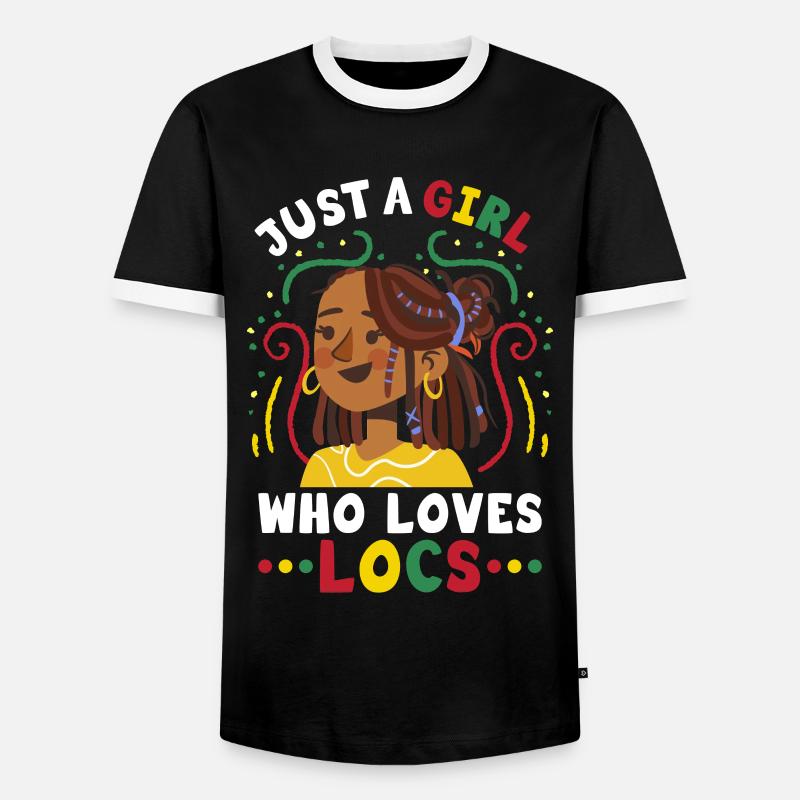 Dreadlocks Rasta Rastafari - Men's Ringer Shirt - black/white