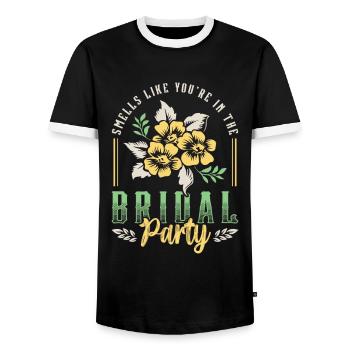 Maid Of Honor Smells Like You're In Wedding Party - Männer Kontrast-T-Shirt - Schwarz/Weiß - Vorne - AI Model Female 172 light (172cm) & AI Model Male 178 light (178cm)