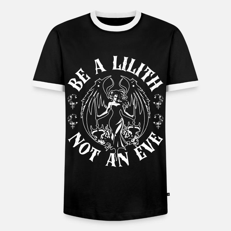 Lilith, Dämon, Gothic, Mythologie, Folklore, - Männer Kontrast-T-Shirt - Schwarz/Weiß