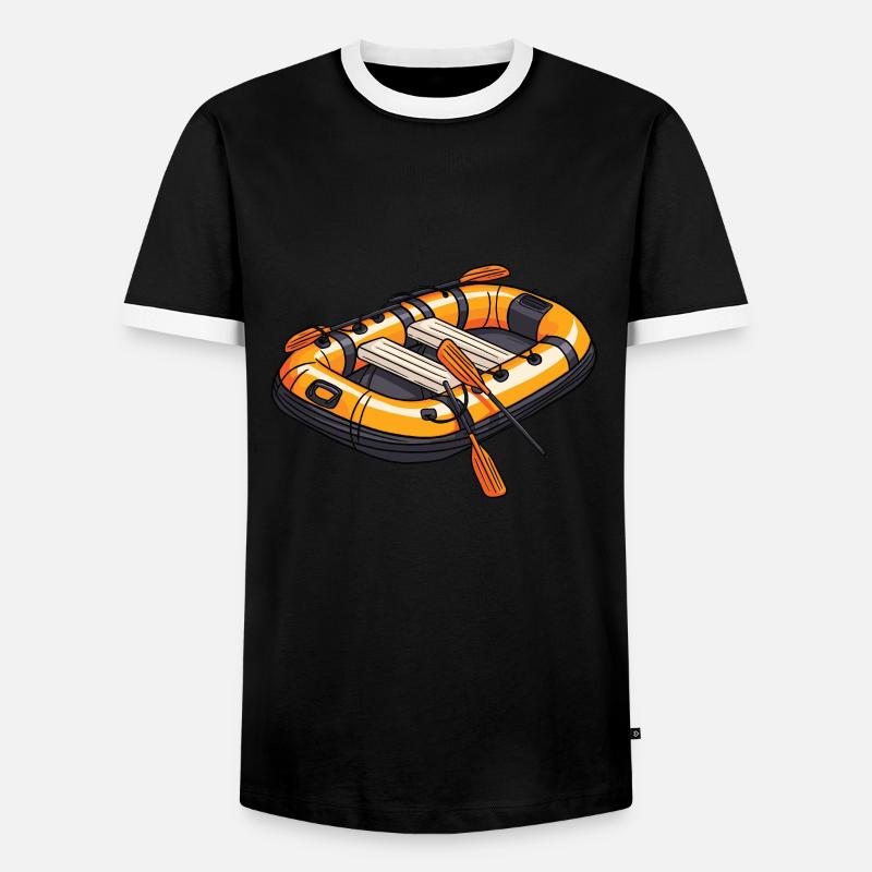 Rafting - Männer Kontrast-T-Shirt - Schwarz/Weiß