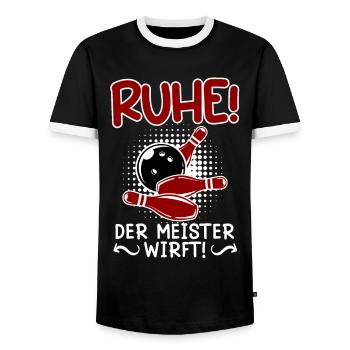 Bowlingspieler I don´t need Therapy I go Bowling - Männer Kontrast-T-Shirt - Schwarz/Weiß - Vorne - AI Model Female 172 light (172cm) & AI Model Male 178 light (178cm)