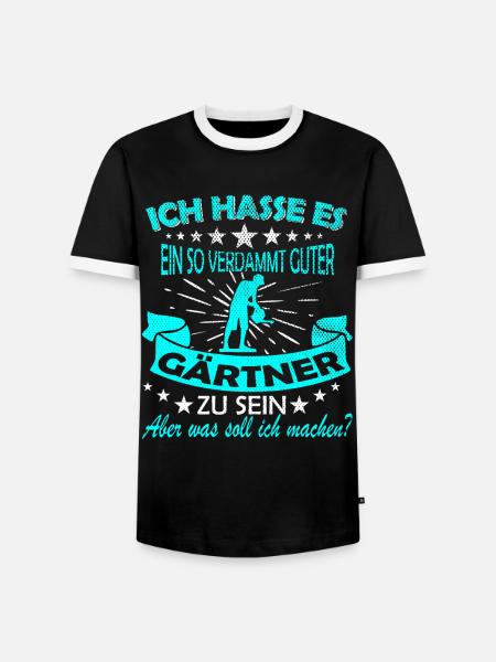 Gärtner Spruch Geschenk - Männer Kontrast-T-Shirt - Schwarz/Weiß