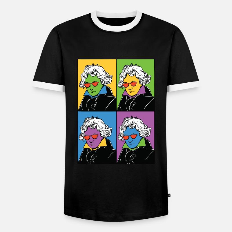 Beethoven Classical Music Composer - Men's Ringer Shirt - black/white