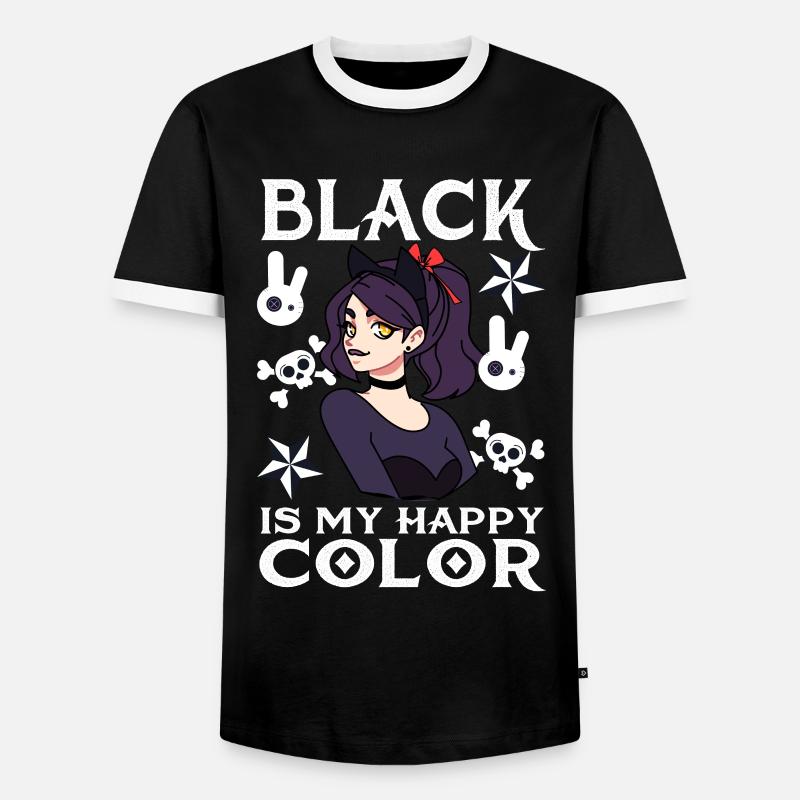 Lustige Gothic Goth - Männer Kontrast-T-Shirt - Schwarz/Weiß