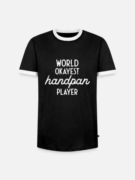 Worls Okayest Handpan-Spieler - Männer Kontrast-T-Shirt - Schwarz/Weiß