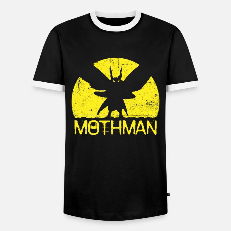 Mothman Point Pleasant - Männer Kontrast-T-Shirt - Schwarz/Weiß