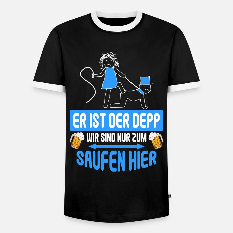 Junggesellenabschied Poltern Polterabend JGA - Männer Kontrast-T-Shirt - Schwarz/Weiß