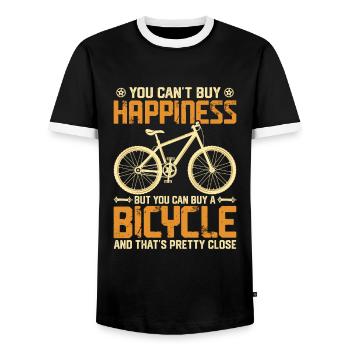 VTT VTT VTT VTT VTT - T-shirt contrasté Homme - noir/blanc - Devant - AI Model Female 172 light (172cm) & AI Model Male 178 light (178cm)