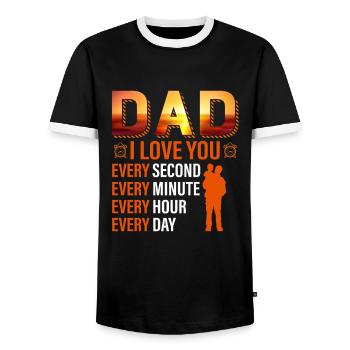 Herren Papa Papa Vatertag Vintage Ehemann Lustig - Männer Kontrast-T-Shirt - Schwarz/Weiß - Vorne - AI Model Female 172 light (172cm) & AI Model Male 178 light (178cm)