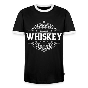 Whisky Whiskey - Männer Kontrast-T-Shirt - Schwarz/Weiß - Vorne - AI Model Female 172 light (172cm) & AI Model Male 178 light (178cm)