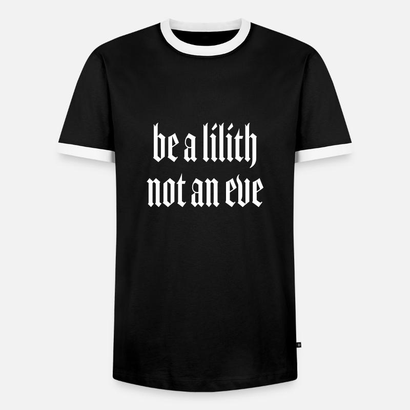 Lilith, Dämon, Gothic, Mythologie, Folklore, - Männer Kontrast-T-Shirt - Schwarz/Weiß