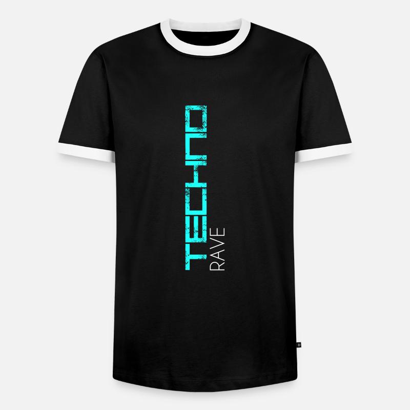 Techno Rave - Men's Ringer Shirt - black/white