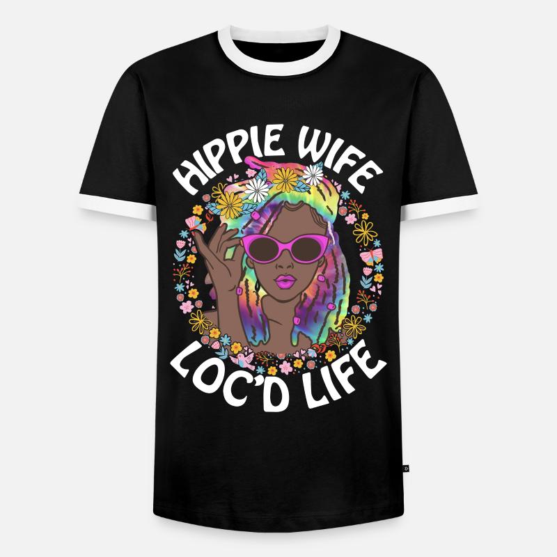 Dreadlocks - Männer Kontrast-T-Shirt - Schwarz/Weiß