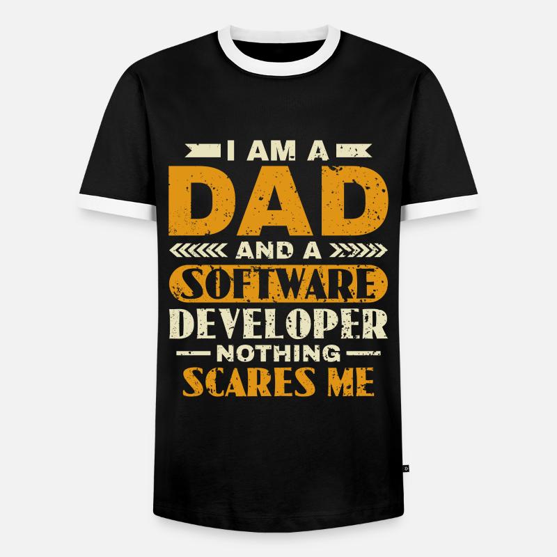 Software Developer Dad - Software Programmierer - Männer Kontrast-T-Shirt - Schwarz/Weiß