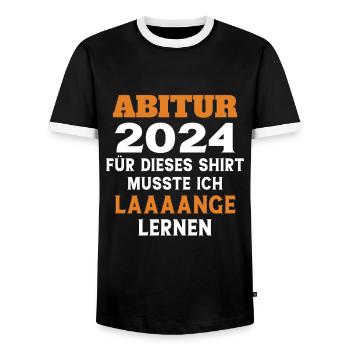 Abitur 2024 Abiturientin Geschenk Abiturient - Männer Kontrast-T-Shirt - Schwarz/Weiß - Vorne - AI Model Female 172 light (172cm) & AI Model Male 178 light (178cm)
