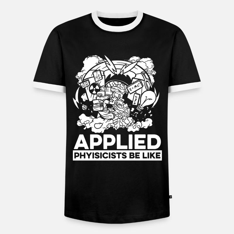 Physics Physicists Applied Physics - Men's Ringer Shirt - black/white