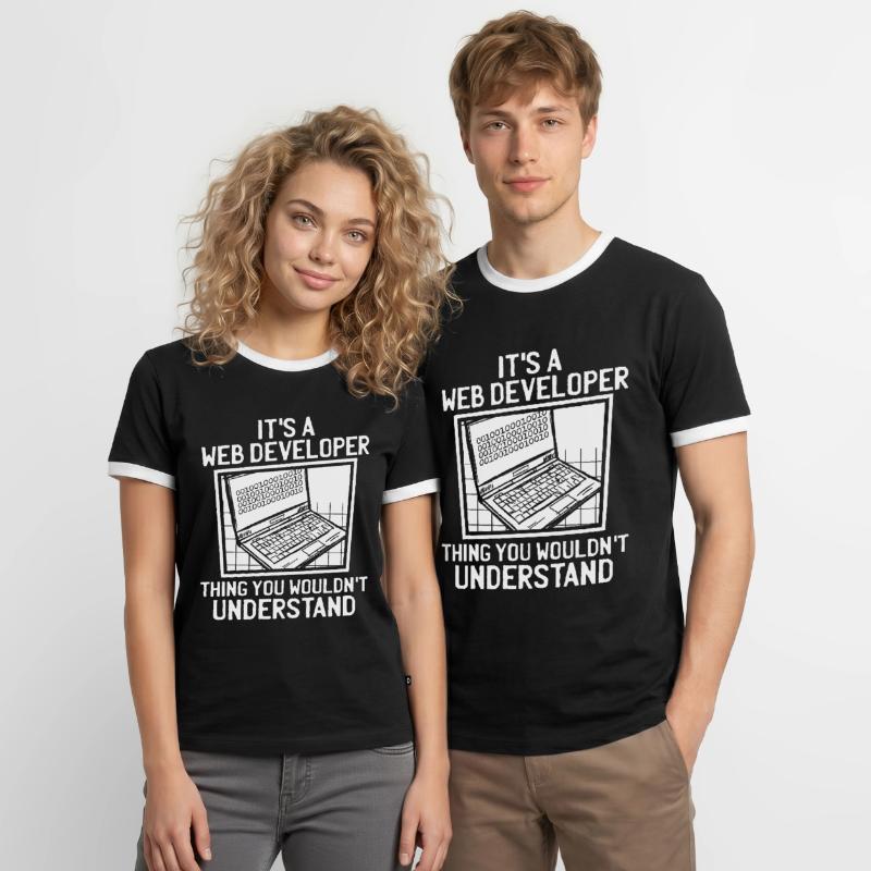 Web Developer Web Developer Men's Ringer Shirt