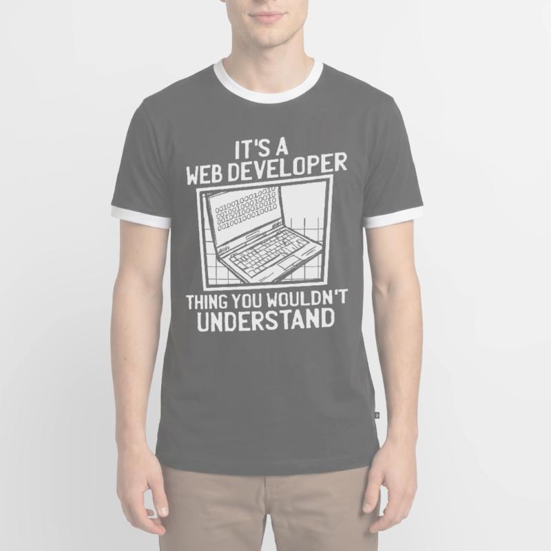 Web Developer Web Developer Men's Ringer Shirt