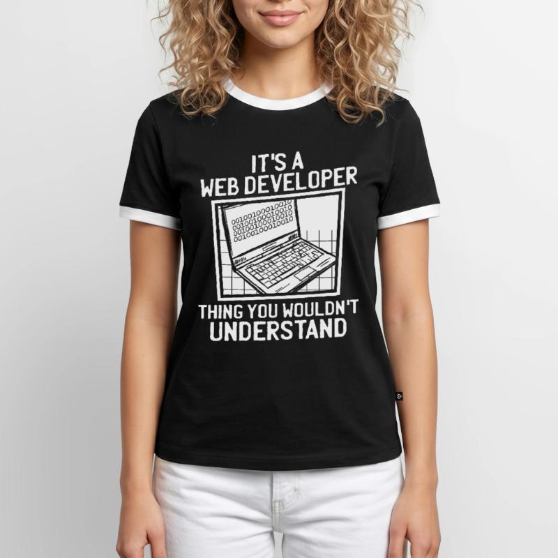 Web Developer Web Developer Men's Ringer Shirt