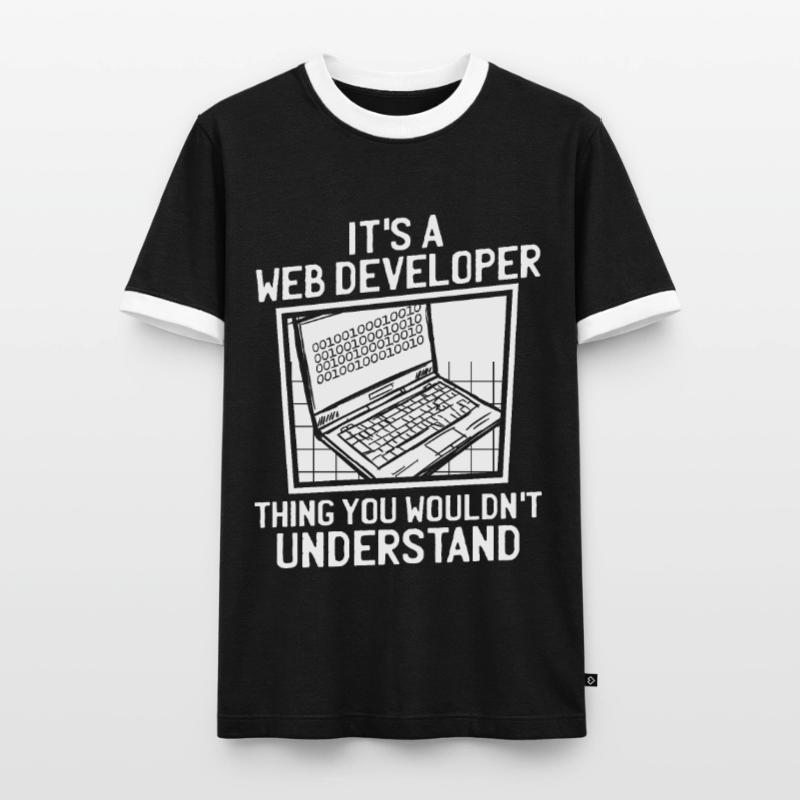 Web Developer Web Developer Men's Ringer Shirt
