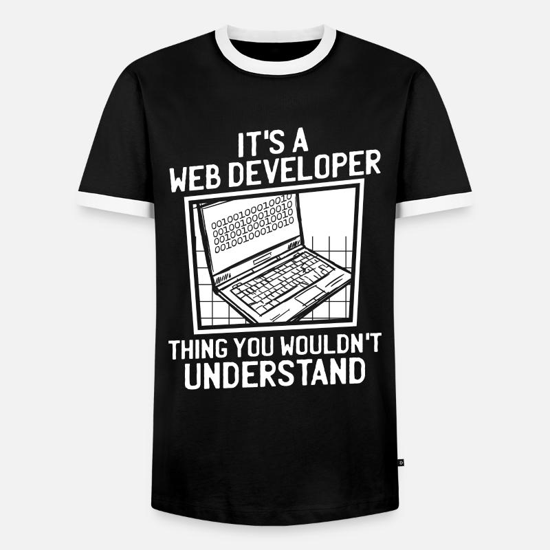 Web Developer Web Developer - Men's Ringer Shirt - black/white