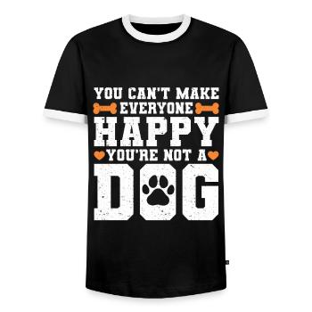 Dog Sitter Gift, Professional Dog Sitter - Men's Ringer Shirt - black/white - Front - AI Model Female 172 light (172cm) & AI Model Male 178 light (178cm)